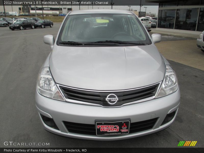 Brilliant Silver Metallic / Charcoal 2012 Nissan Versa 1.8 S Hatchback