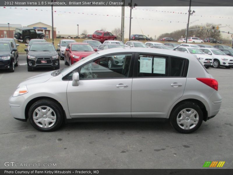 Brilliant Silver Metallic / Charcoal 2012 Nissan Versa 1.8 S Hatchback