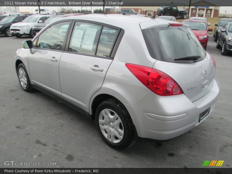 Brilliant Silver Metallic / Charcoal 2012 Nissan Versa 1.8 S Hatchback