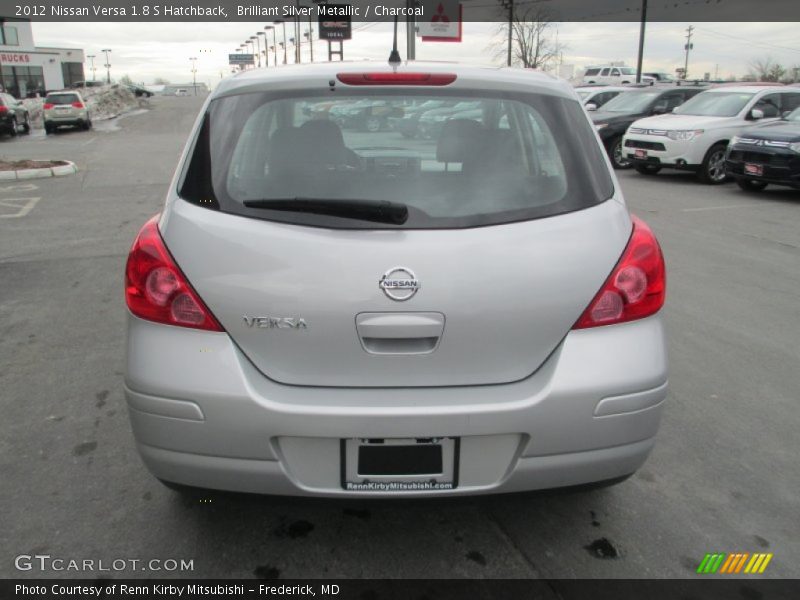 Brilliant Silver Metallic / Charcoal 2012 Nissan Versa 1.8 S Hatchback
