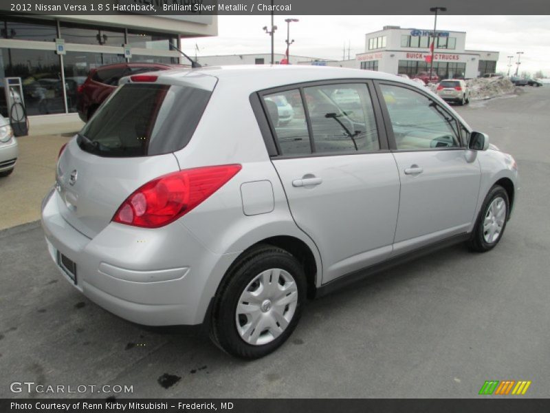 Brilliant Silver Metallic / Charcoal 2012 Nissan Versa 1.8 S Hatchback