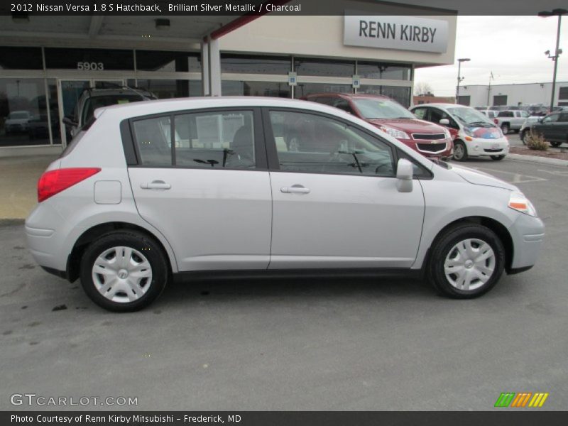 Brilliant Silver Metallic / Charcoal 2012 Nissan Versa 1.8 S Hatchback