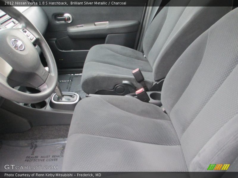 Brilliant Silver Metallic / Charcoal 2012 Nissan Versa 1.8 S Hatchback