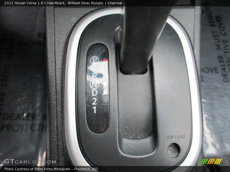 Brilliant Silver Metallic / Charcoal 2012 Nissan Versa 1.8 S Hatchback