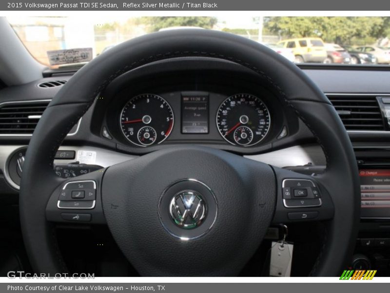 Reflex Silver Metallic / Titan Black 2015 Volkswagen Passat TDI SE Sedan