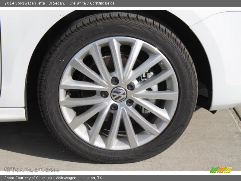 Pure White / Cornsilk Beige 2014 Volkswagen Jetta TDI Sedan
