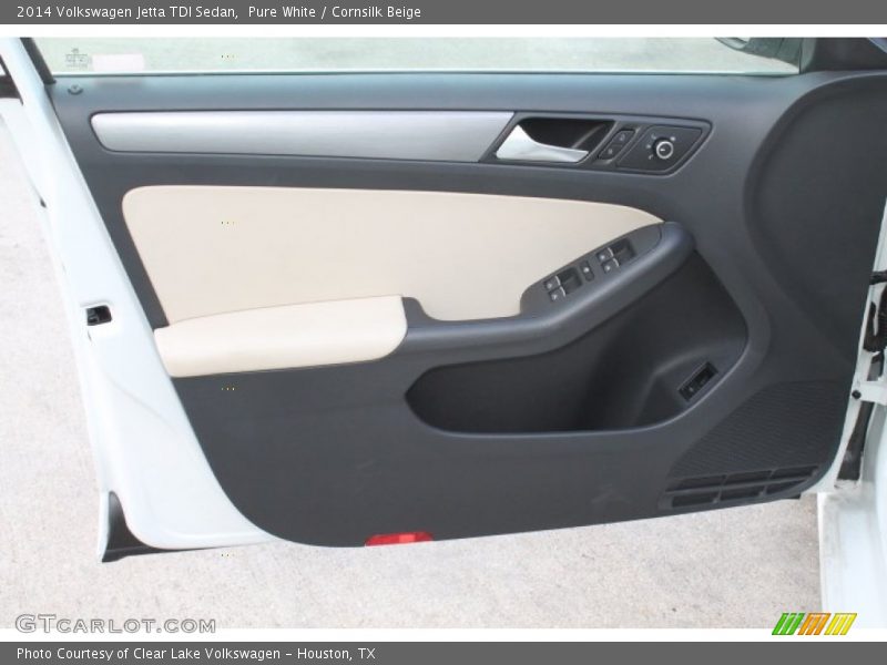 Pure White / Cornsilk Beige 2014 Volkswagen Jetta TDI Sedan