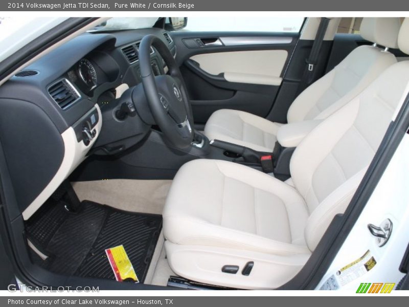 Pure White / Cornsilk Beige 2014 Volkswagen Jetta TDI Sedan