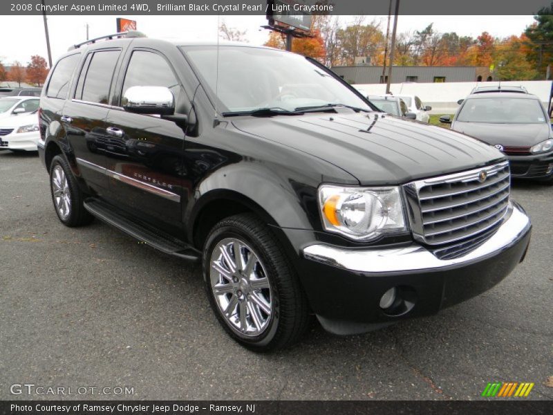 Brilliant Black Crystal Pearl / Light Graystone 2008 Chrysler Aspen Limited 4WD