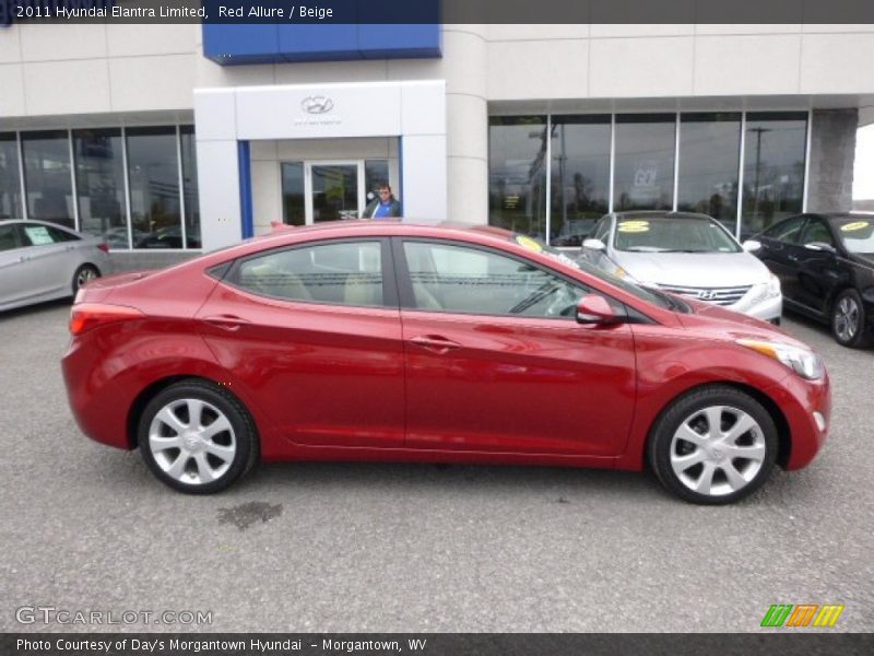 Red Allure / Beige 2011 Hyundai Elantra Limited