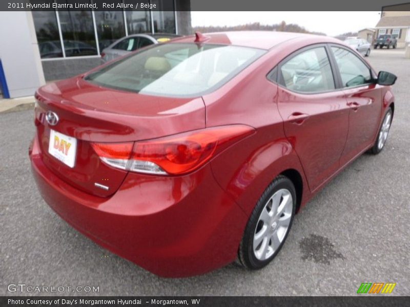 Red Allure / Beige 2011 Hyundai Elantra Limited
