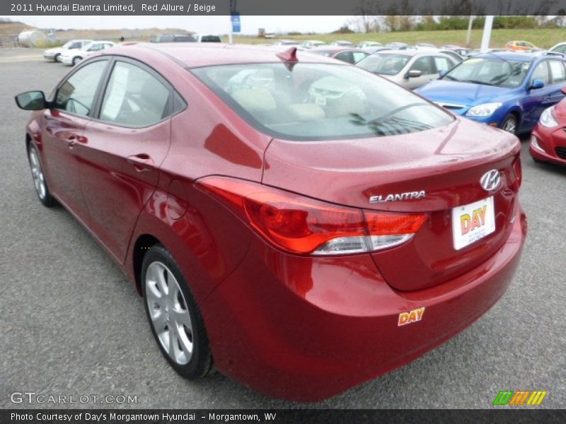 Red Allure / Beige 2011 Hyundai Elantra Limited