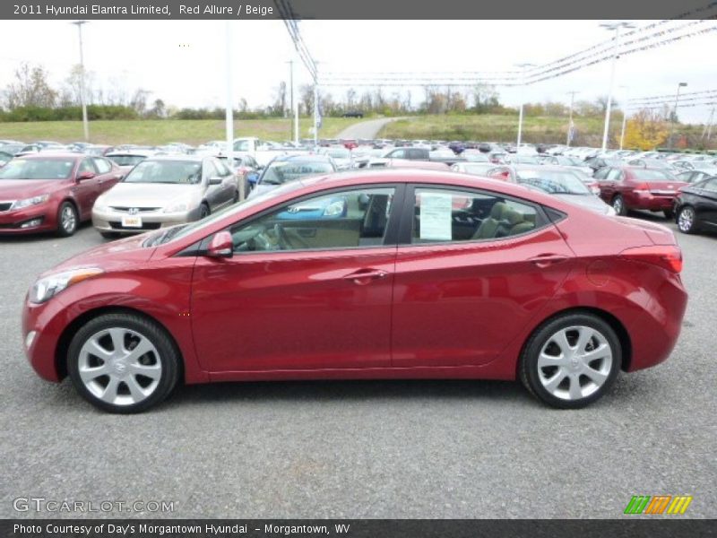 Red Allure / Beige 2011 Hyundai Elantra Limited