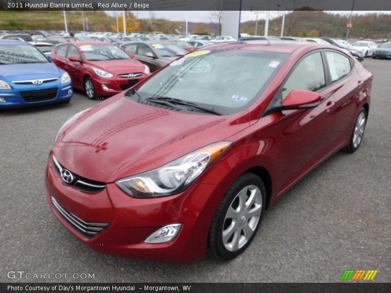 Red Allure / Beige 2011 Hyundai Elantra Limited