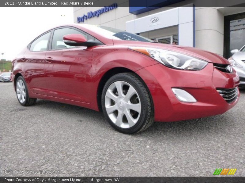 Red Allure / Beige 2011 Hyundai Elantra Limited