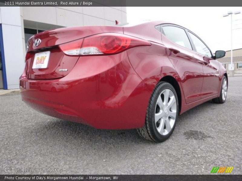 Red Allure / Beige 2011 Hyundai Elantra Limited