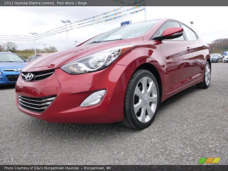 Red Allure / Beige 2011 Hyundai Elantra Limited