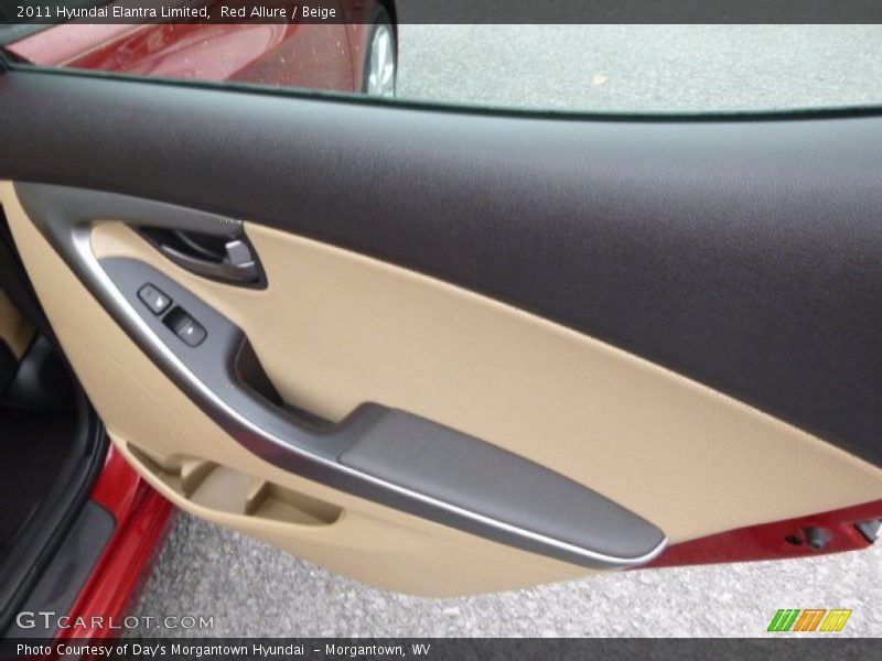 Red Allure / Beige 2011 Hyundai Elantra Limited