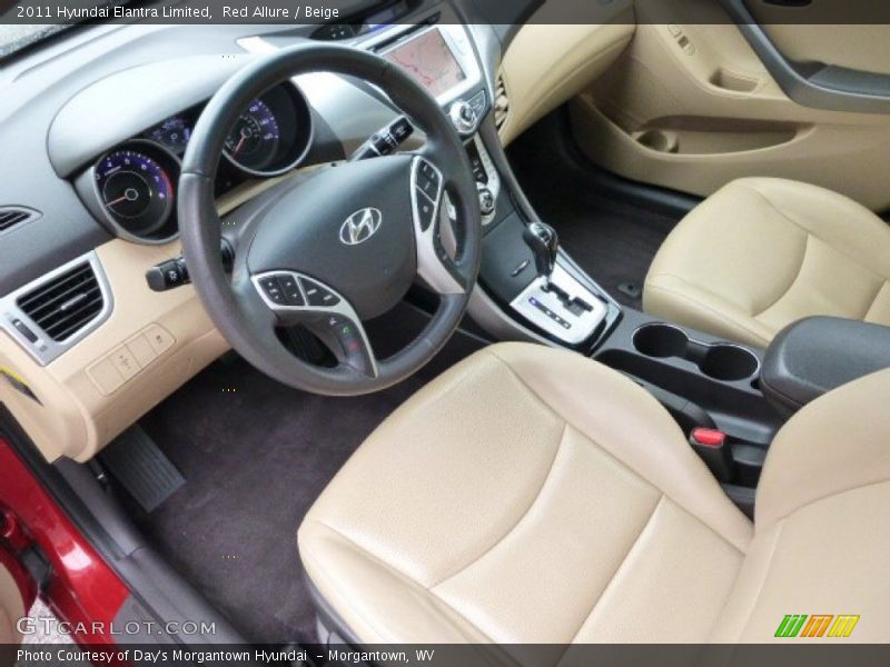 Red Allure / Beige 2011 Hyundai Elantra Limited