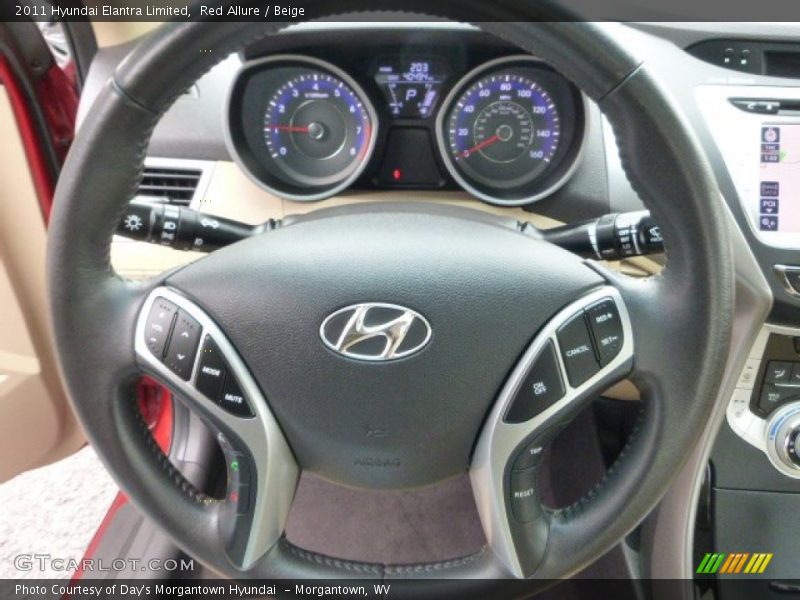 Red Allure / Beige 2011 Hyundai Elantra Limited