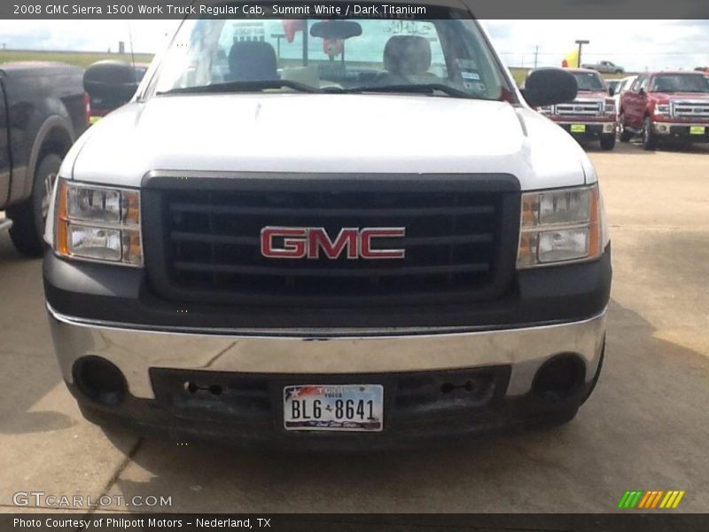 Summit White / Dark Titanium 2008 GMC Sierra 1500 Work Truck Regular Cab