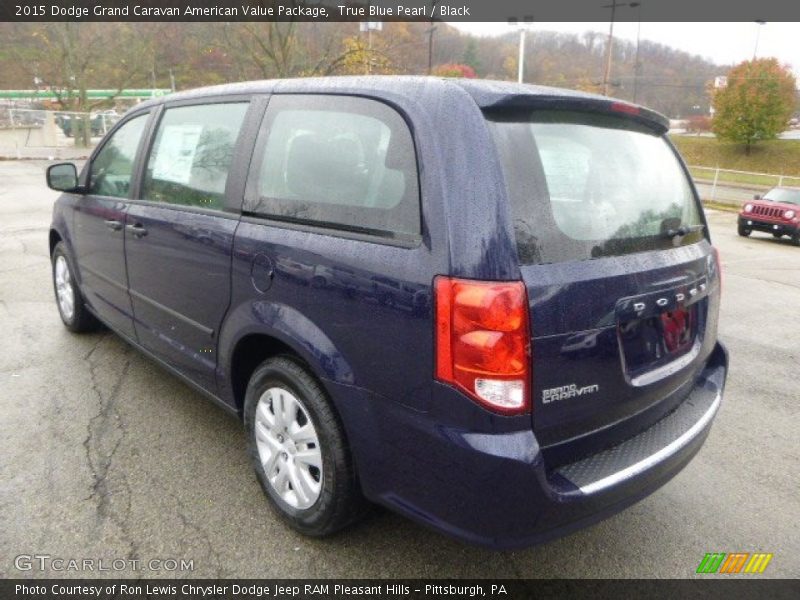 True Blue Pearl / Black 2015 Dodge Grand Caravan American Value Package