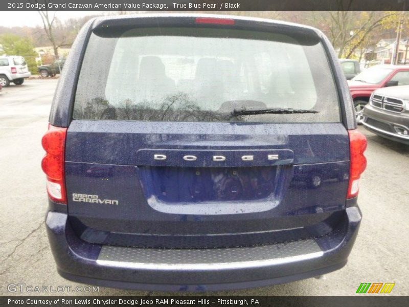 True Blue Pearl / Black 2015 Dodge Grand Caravan American Value Package