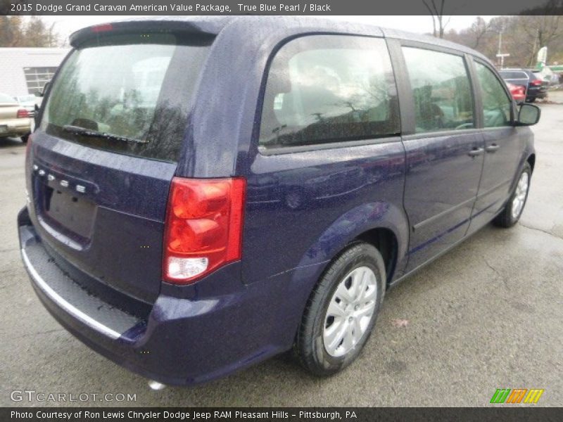 True Blue Pearl / Black 2015 Dodge Grand Caravan American Value Package