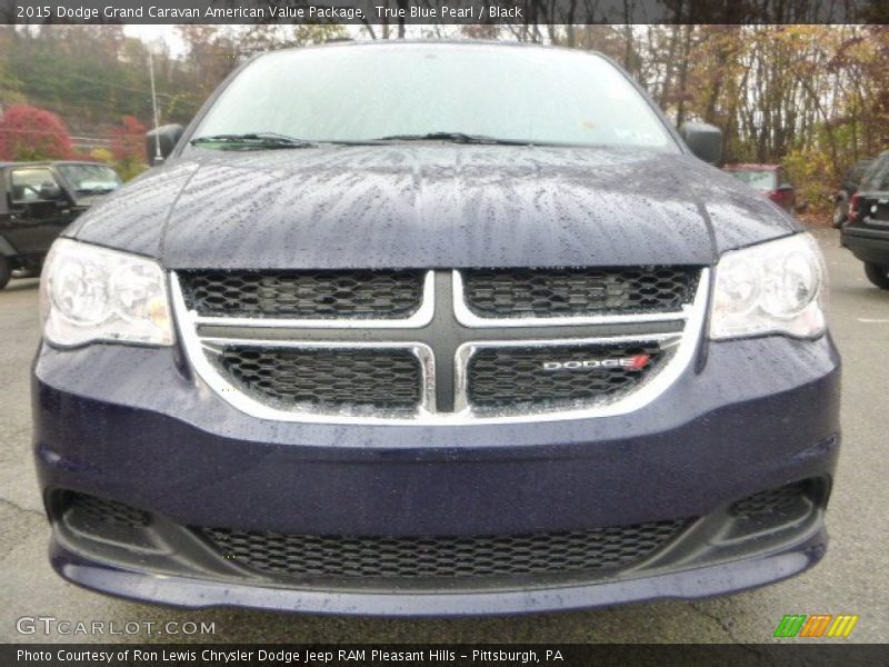 True Blue Pearl / Black 2015 Dodge Grand Caravan American Value Package