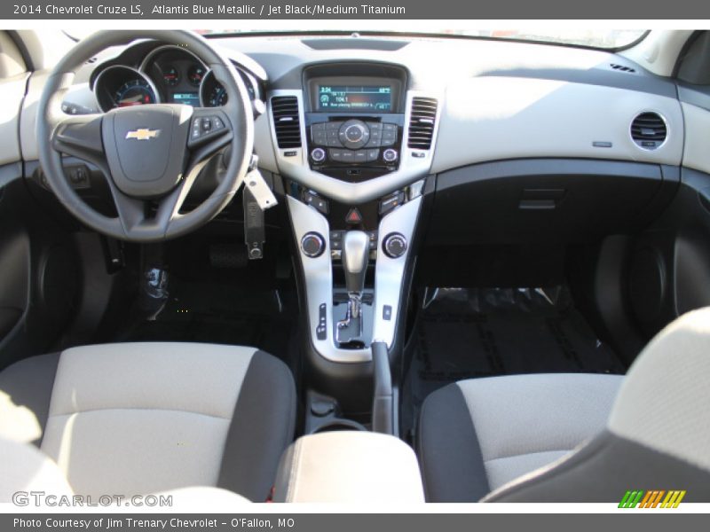 Atlantis Blue Metallic / Jet Black/Medium Titanium 2014 Chevrolet Cruze LS