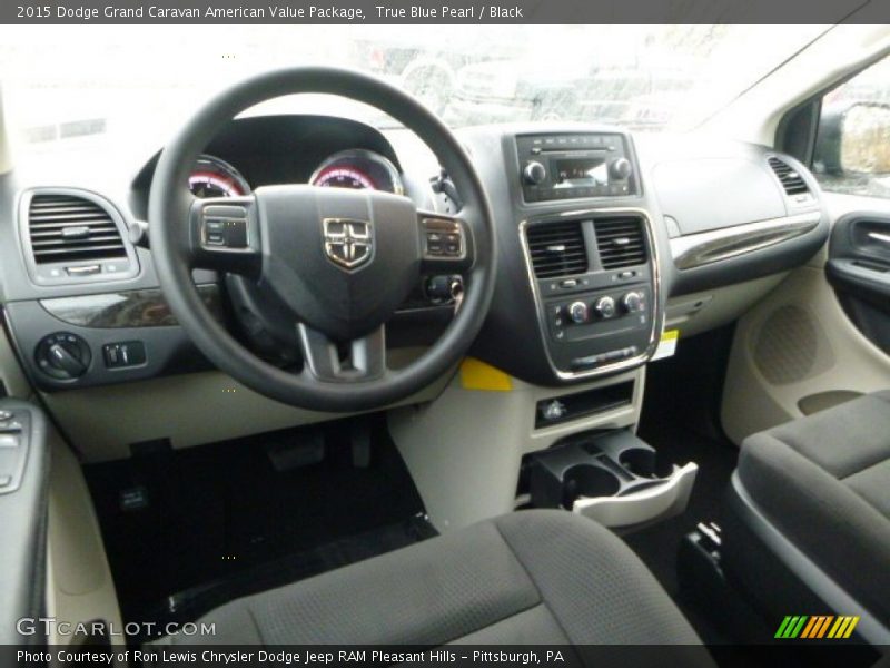 True Blue Pearl / Black 2015 Dodge Grand Caravan American Value Package