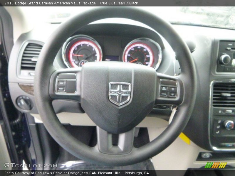 True Blue Pearl / Black 2015 Dodge Grand Caravan American Value Package