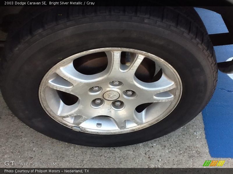Bright Silver Metallic / Gray 2003 Dodge Caravan SE