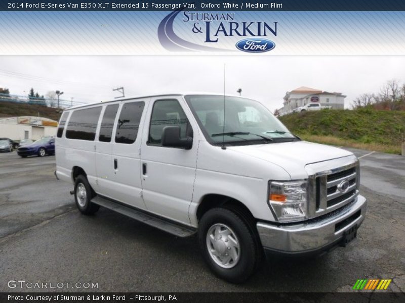 Oxford White / Medium Flint 2014 Ford E-Series Van E350 XLT Extended 15 Passenger Van