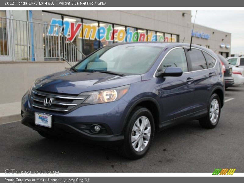 Twilight Blue Metallic / Gray 2012 Honda CR-V EX 4WD