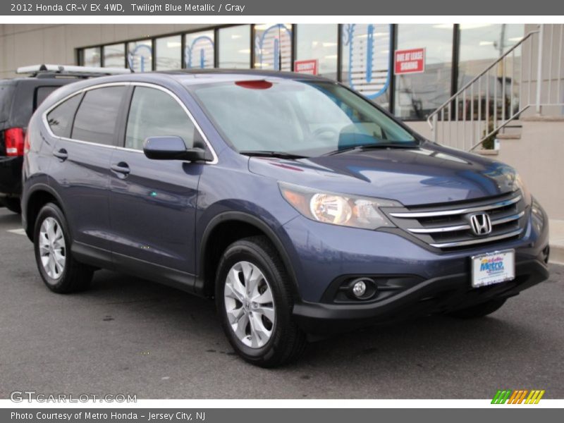 Twilight Blue Metallic / Gray 2012 Honda CR-V EX 4WD