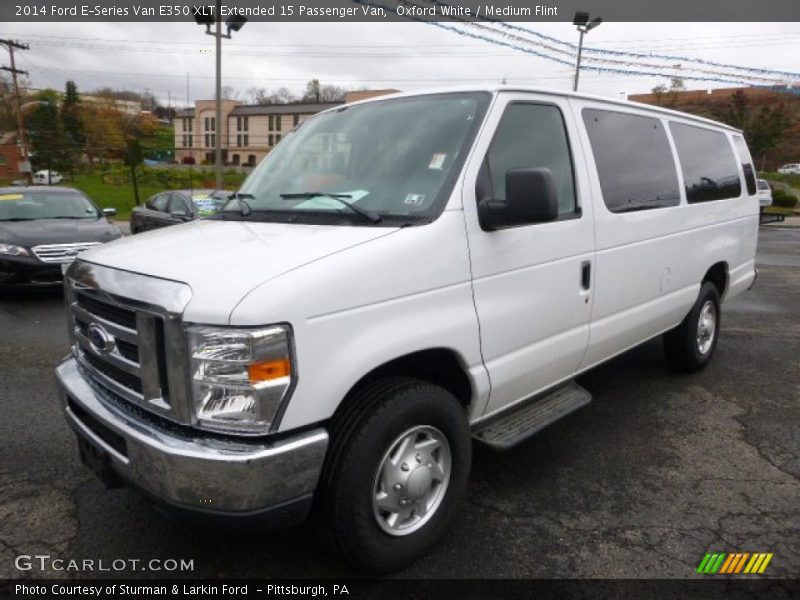 Oxford White / Medium Flint 2014 Ford E-Series Van E350 XLT Extended 15 Passenger Van