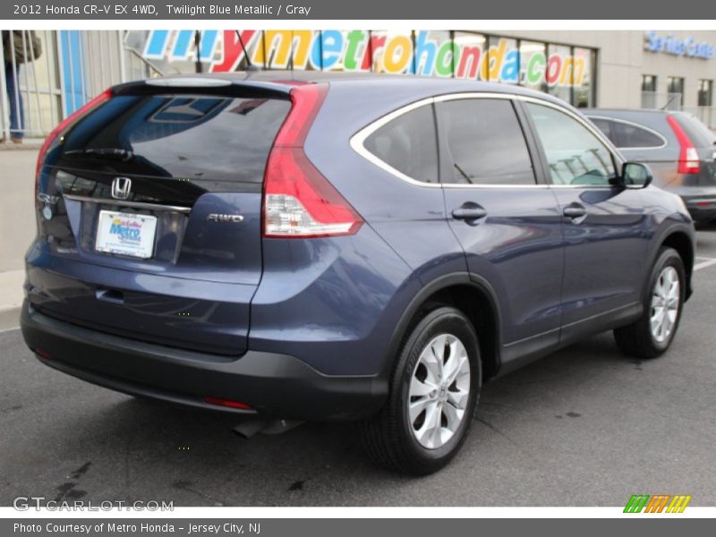 Twilight Blue Metallic / Gray 2012 Honda CR-V EX 4WD