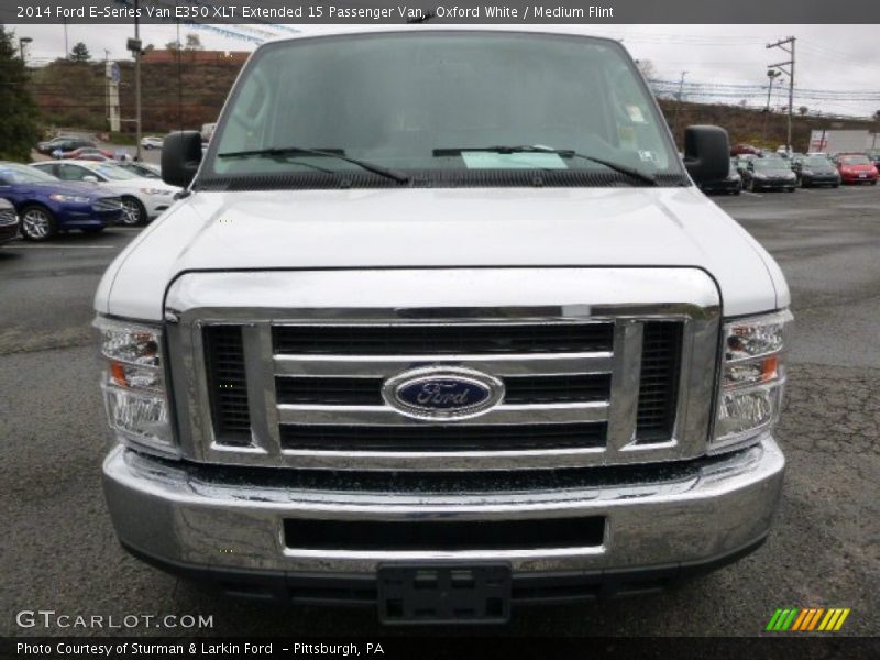 Oxford White / Medium Flint 2014 Ford E-Series Van E350 XLT Extended 15 Passenger Van