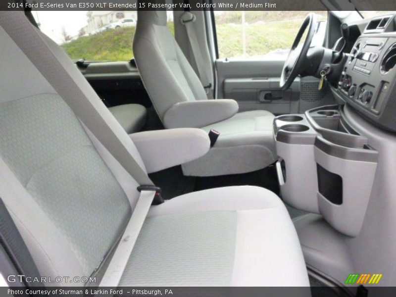 Oxford White / Medium Flint 2014 Ford E-Series Van E350 XLT Extended 15 Passenger Van