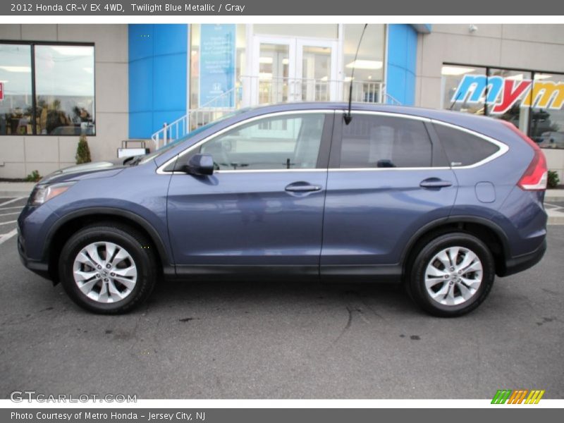 Twilight Blue Metallic / Gray 2012 Honda CR-V EX 4WD