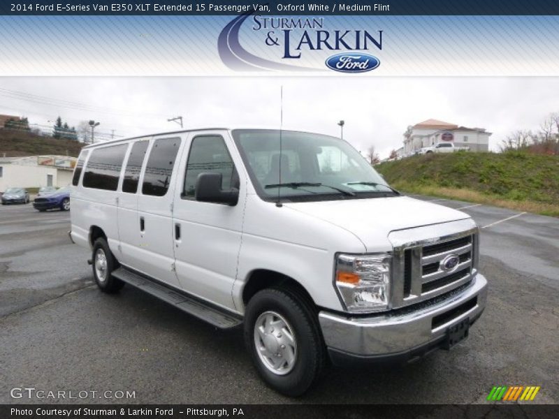 Oxford White / Medium Flint 2014 Ford E-Series Van E350 XLT Extended 15 Passenger Van