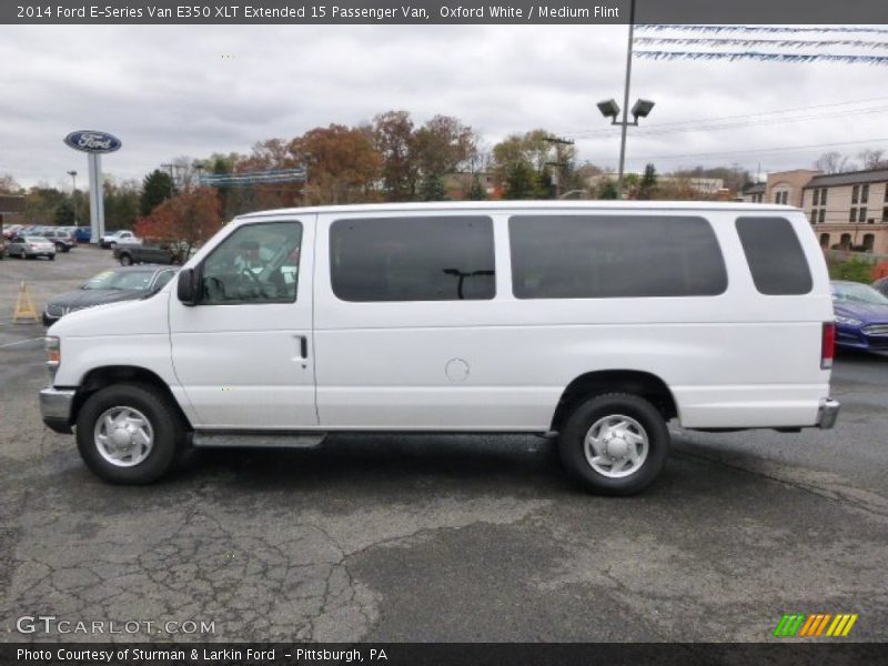 Oxford White / Medium Flint 2014 Ford E-Series Van E350 XLT Extended 15 Passenger Van