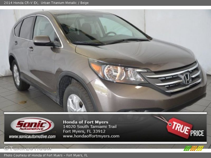 Urban Titanium Metallic / Beige 2014 Honda CR-V EX