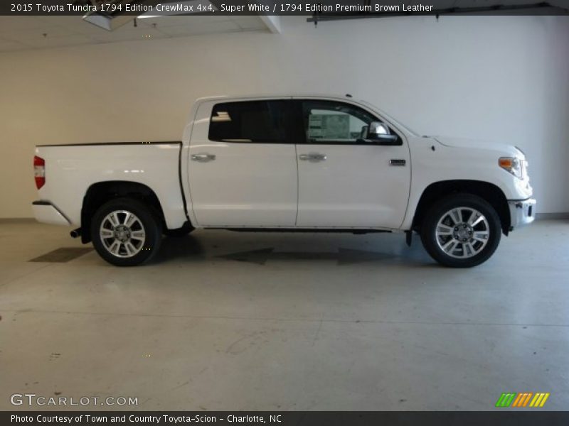 Super White / 1794 Edition Premium Brown Leather 2015 Toyota Tundra 1794 Edition CrewMax 4x4