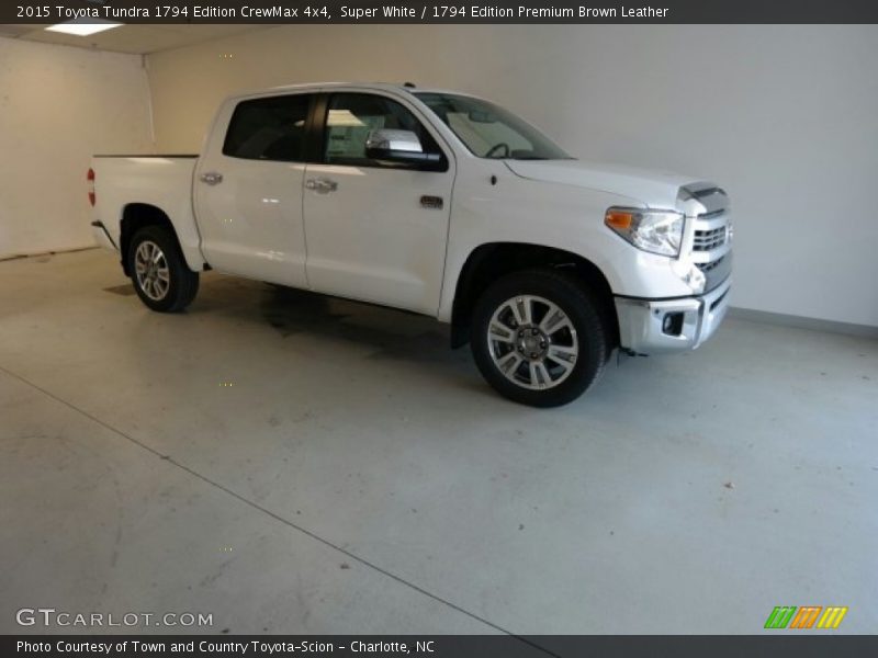 Super White / 1794 Edition Premium Brown Leather 2015 Toyota Tundra 1794 Edition CrewMax 4x4