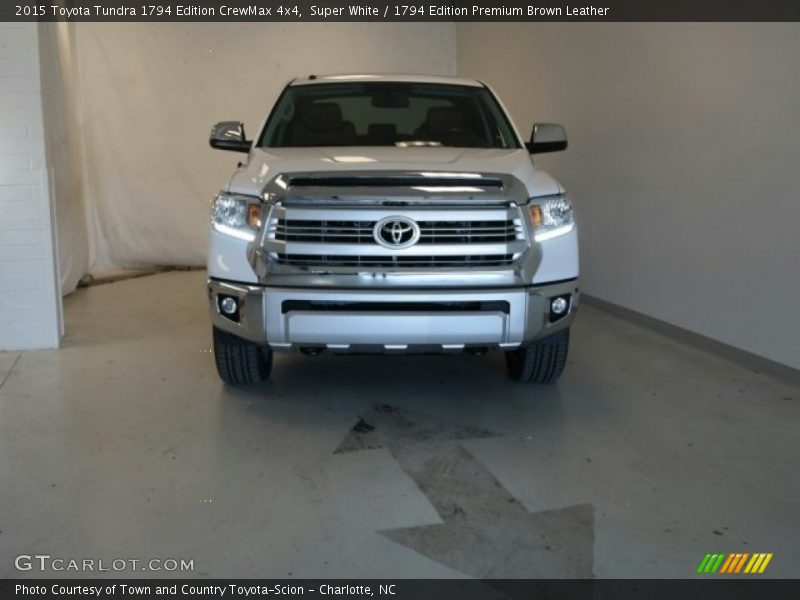 Super White / 1794 Edition Premium Brown Leather 2015 Toyota Tundra 1794 Edition CrewMax 4x4