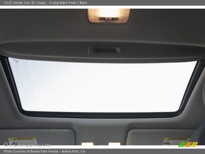 Crystal Black Pearl / Black 2015 Honda Civic EX Coupe