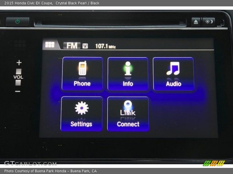 Crystal Black Pearl / Black 2015 Honda Civic EX Coupe