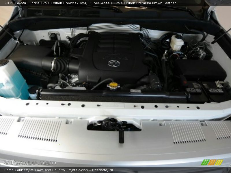 Super White / 1794 Edition Premium Brown Leather 2015 Toyota Tundra 1794 Edition CrewMax 4x4